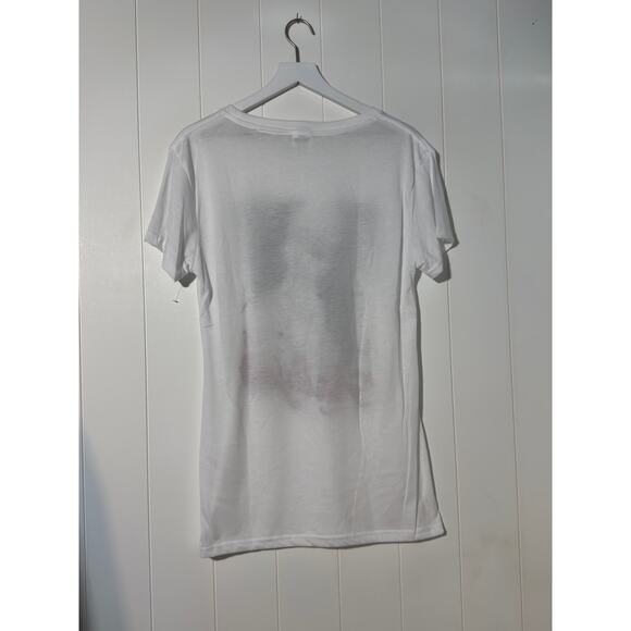 Aaliyah Graphic T-Shirt White Short Sleeve  Band T-Shirt Size 2XL - Picture 3 of 5